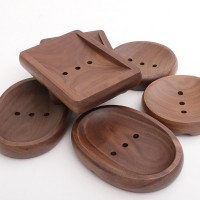 Wholesale black walnut wooden soap dish/holder/box