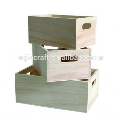 Wholesale high quality custom rustic container storage wooden crate box