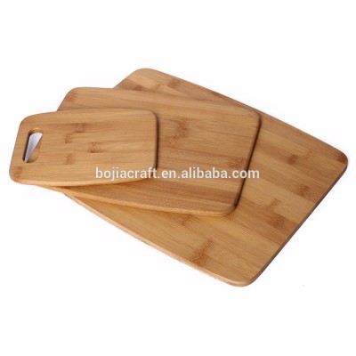 Set 3 piece natural bamboo cheese custom cutting board set with holder