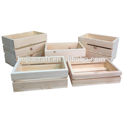 Hot Sale Natural Handmade Fruit Box Wooden Vegetable Crates