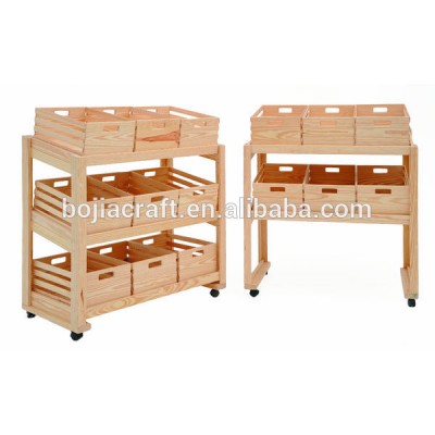 Wholesale customized color unfinished rustic wooden crates